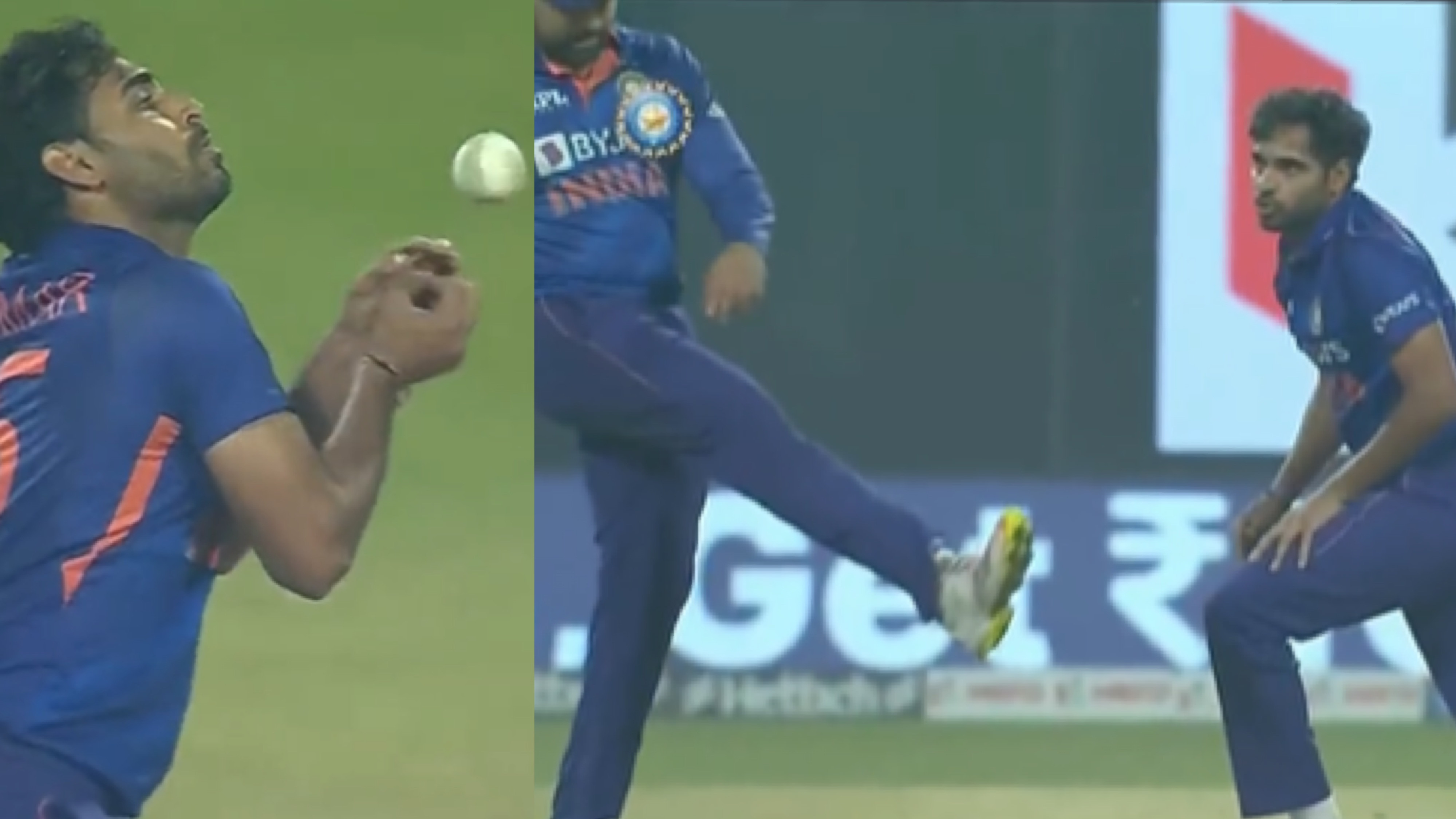 IND v WI 2022: WATCH - Rohit Sharma kicks ball in frustration after Bhuvneshwar Kumar drops Rovman Powell