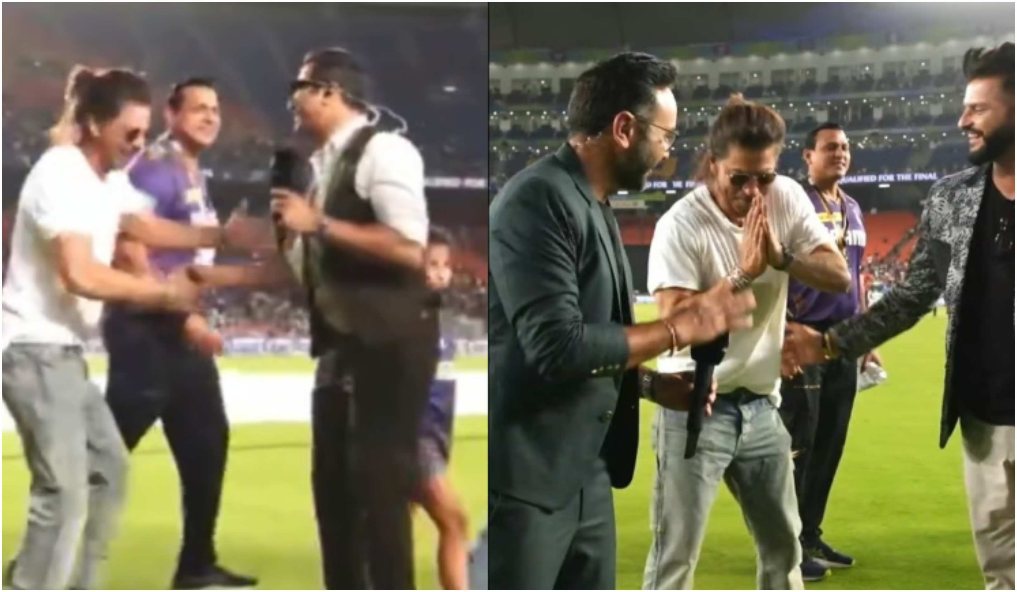 Shah Rukh Khan apologised to the commentators in the middle of his victory lap | Screengrab