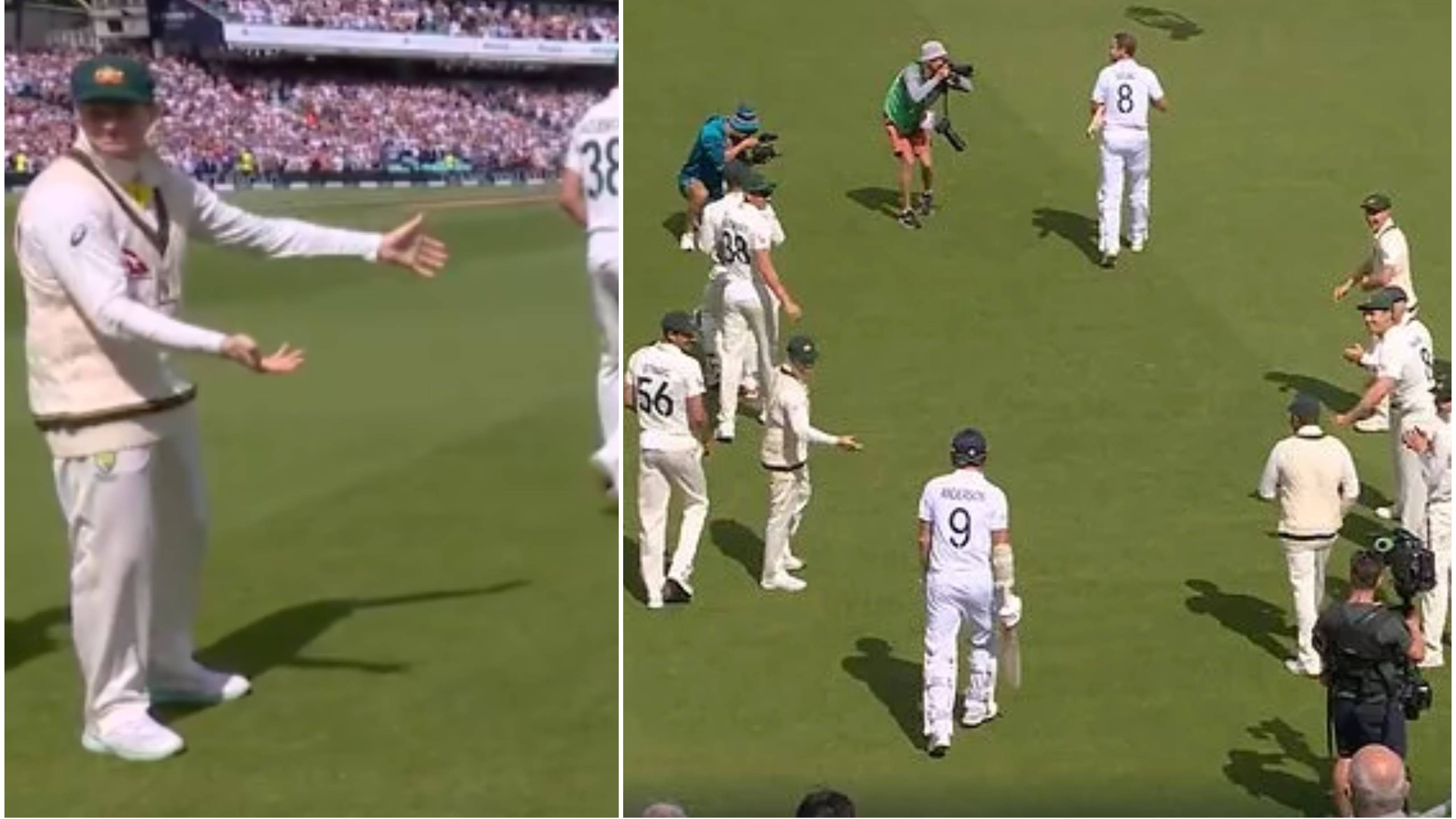 Ashes 2023: WATCH – Steve Smith’s cheeky gesture to James Anderson as Australia form guard of honour for Stuart Broad