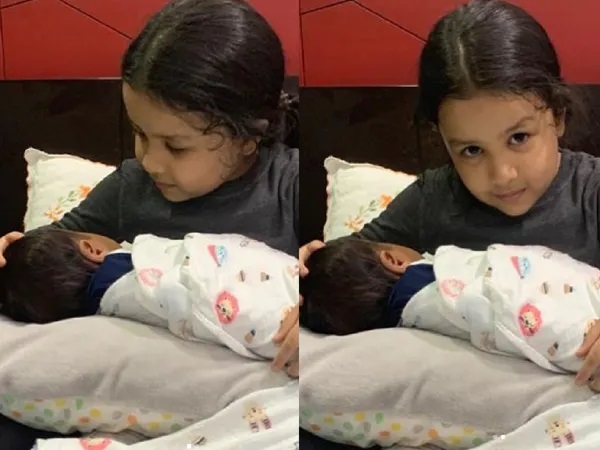 Sakshi shared photos of Ziva with a newborn baby | Instagram