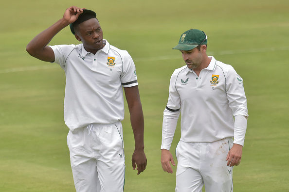 Dean Elgar and Kagiso Rabada | Getty