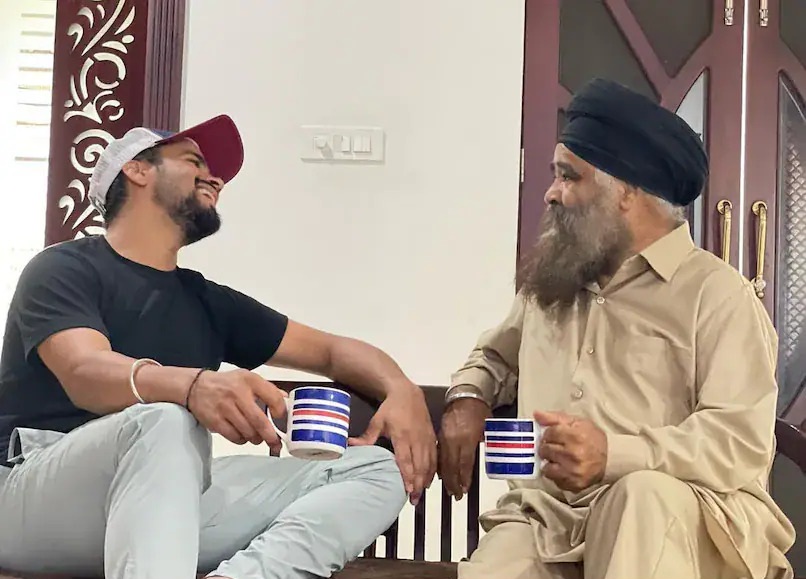 Prabhsimran Singh with his father | X
