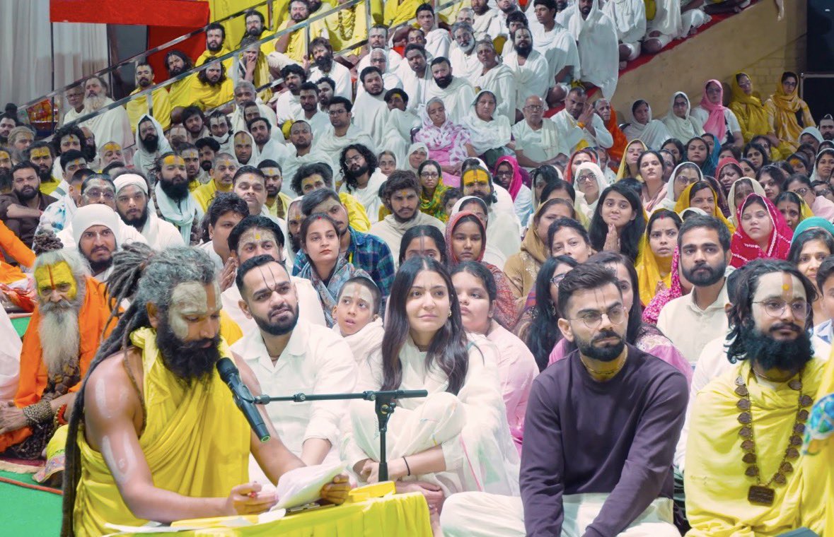 Virat Kohli and Anushka Sharma in Vrindavan | X