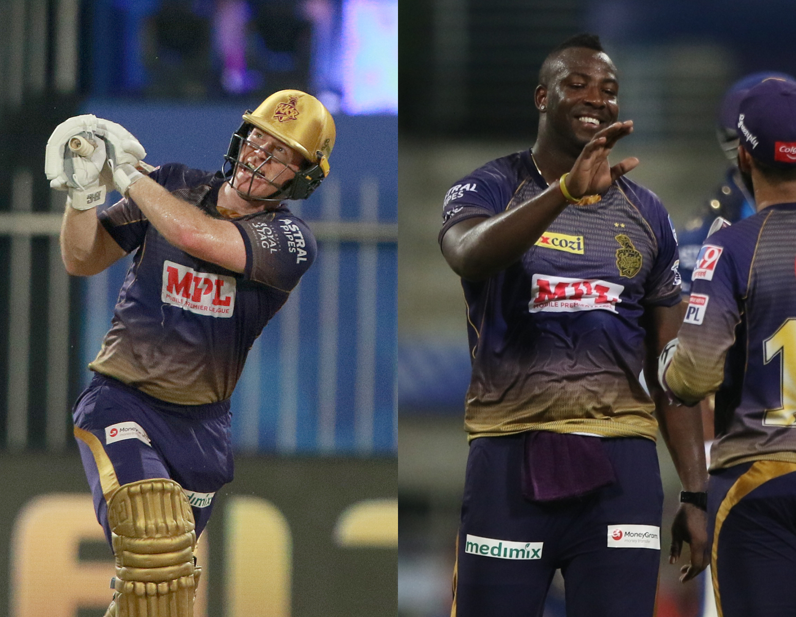 EOIN MORGAN AND ANDRE RUSSELL | BCCI/IPL