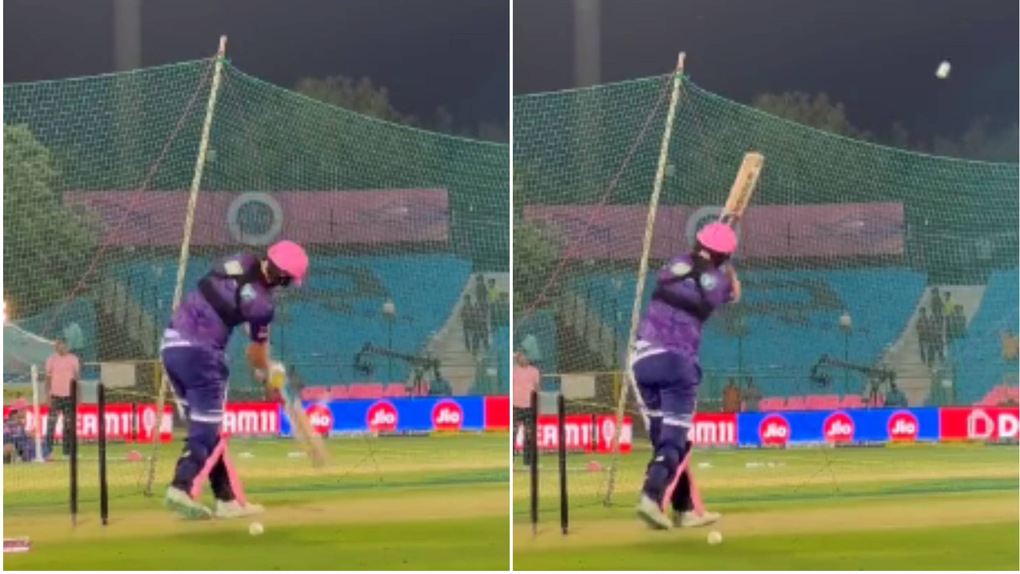 IPL 2023: WATCH - Joe Root brings out MS Dhoni's trademark ‘Helicopter’ shot during RR’s net session