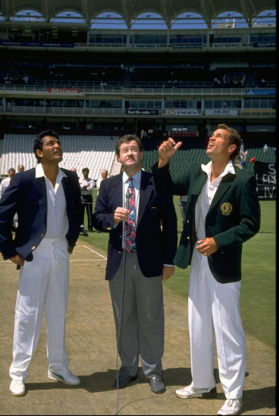 Mohammad Azharuddin and Kepler Wessels during toss at the Wanderers stadium in 1992 | Getty