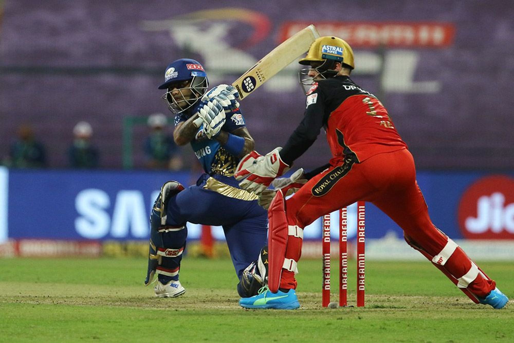 Man of the Match Suryakumar Yadav played 79* runs knock against RCB in Abu Dhabi. (Photo - BCCI / IPL)
