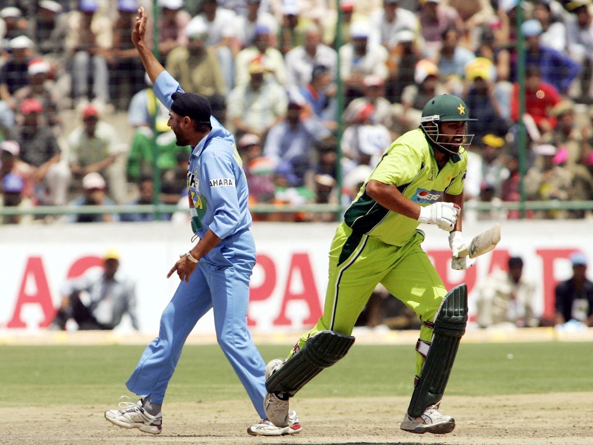 Harbhajan Singh and Inzamam-ul-Haq 