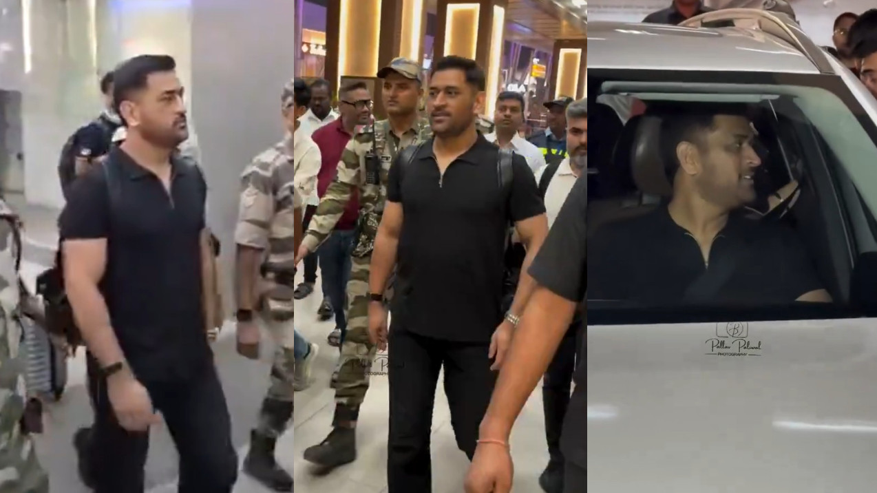 T20 World Cup 2026: WATCH- MS Dhoni arrives in Ahmedabad to watch IND v NZ final