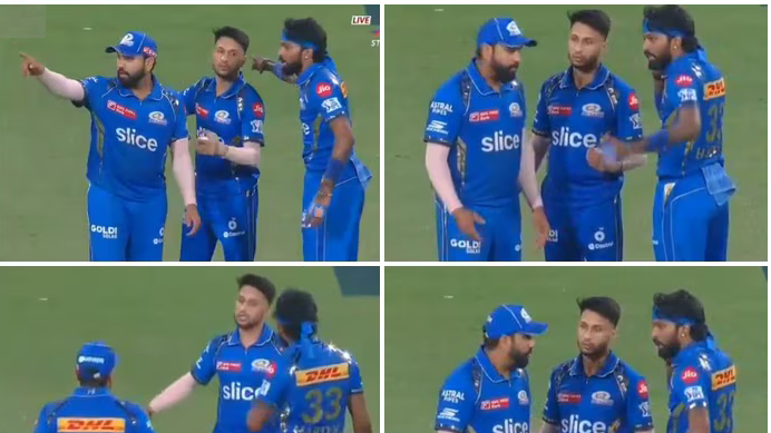 IPL 2024: WATCH- Akash Madhwal ignores Hardik Pandya as he discusses strategy with Rohit Sharma for final over