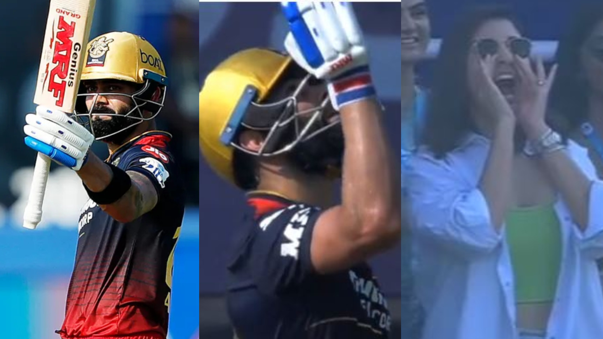 IPL 2022: WATCH- Virat Kohli remembers his father after hitting fifty vs GT; Anushka Sharma cheers on