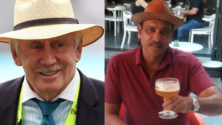 AUS v IND 2020-21: Fans joke after Ravi Shastri shares team info over a drink with Ian Chappell 