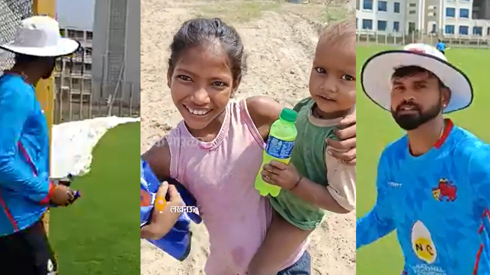 WATCH- Shreyas Iyer gives cold drinks to laborers’ children during practice in Irani Cup tie in Lucknow