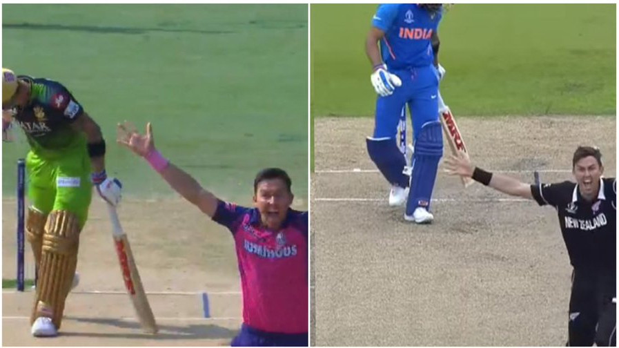 IPL 2023: Fans triggered as RR posts 'Kabhi Khushi Kabhi Gham' collage of Kohli's dismissals to Boult