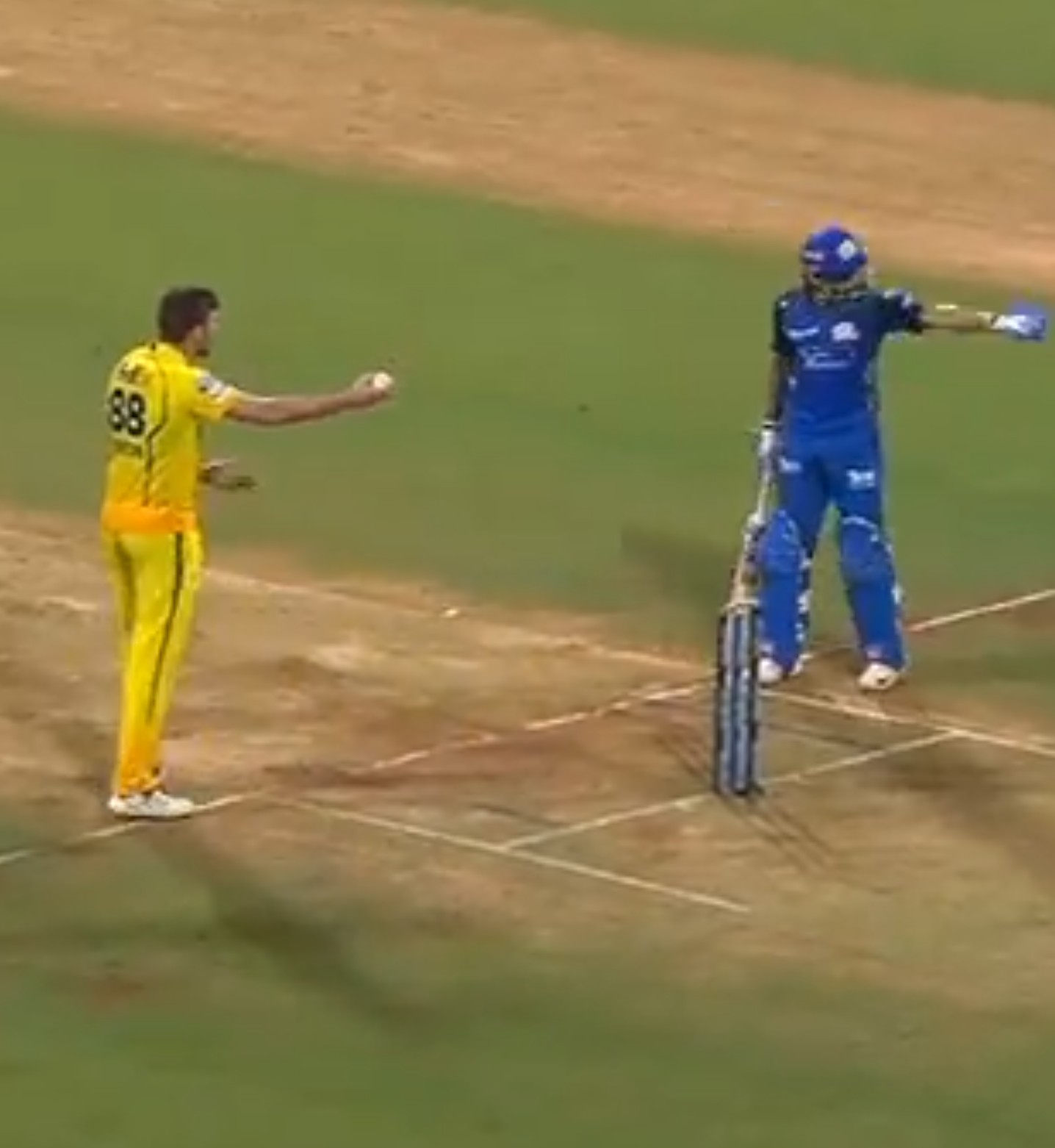 Jamie Overton and Tilak Varma argued over something | X