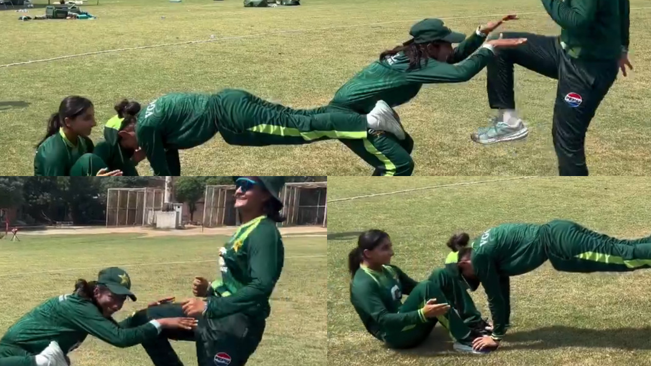 WATCH- Hilarious fitness drill of Pakistan U19 women team goes viral; Fans can’t stop mocking the unusual exercise