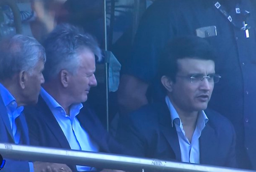 Sourav Ganguly and Steve Waugh watching first ODI in Mumbai | Twitter