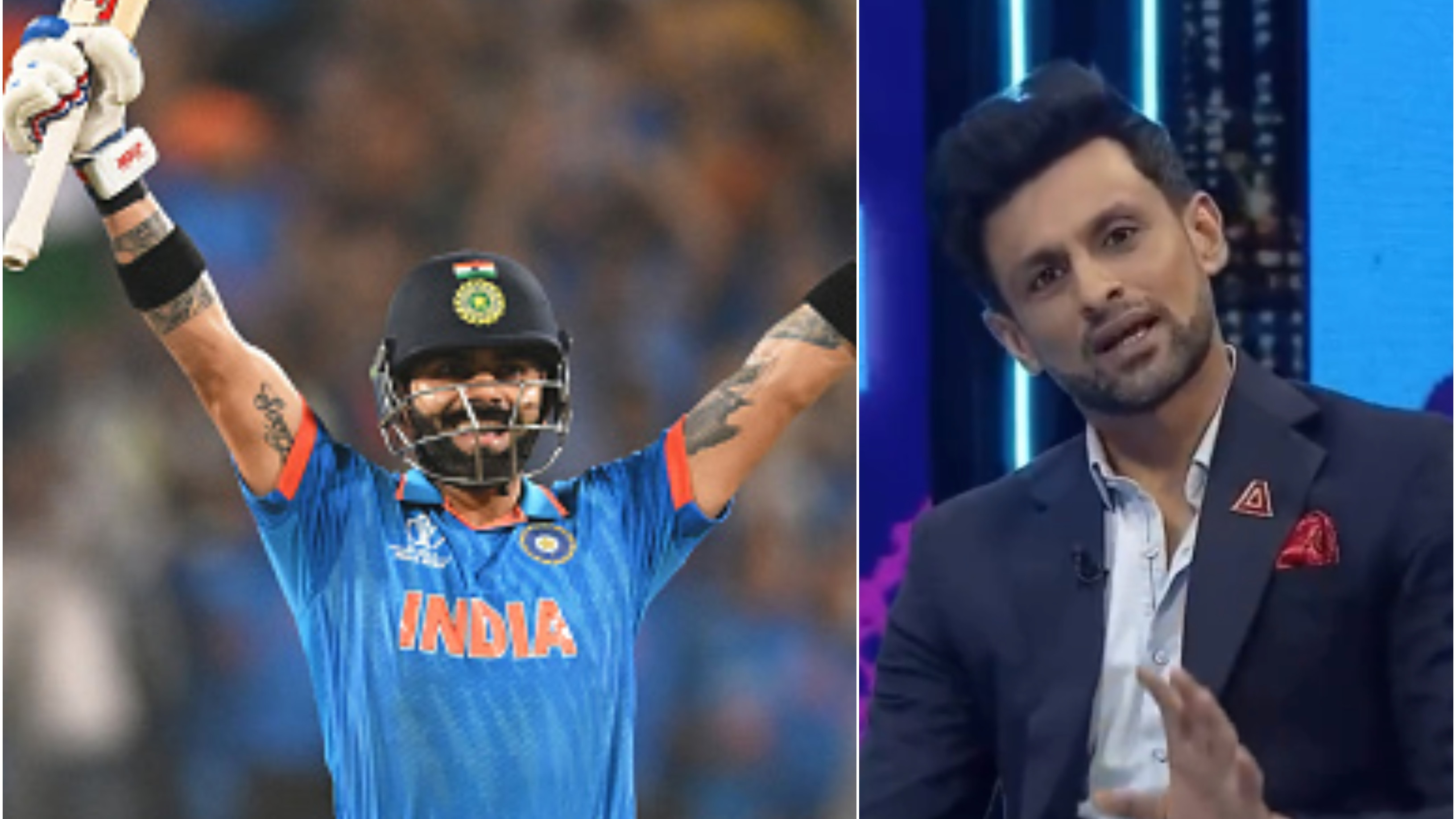 CWC 2023: WATCH – “Beshaq woh 1 lakh run bana ley,” Shoaib Malik reacts after drawing criticism for 'teaching Kohli how to bat'