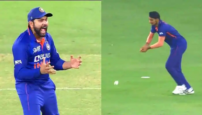 Rohit Sharma reacts to Arshdeep Singh's drop catch | Twitter