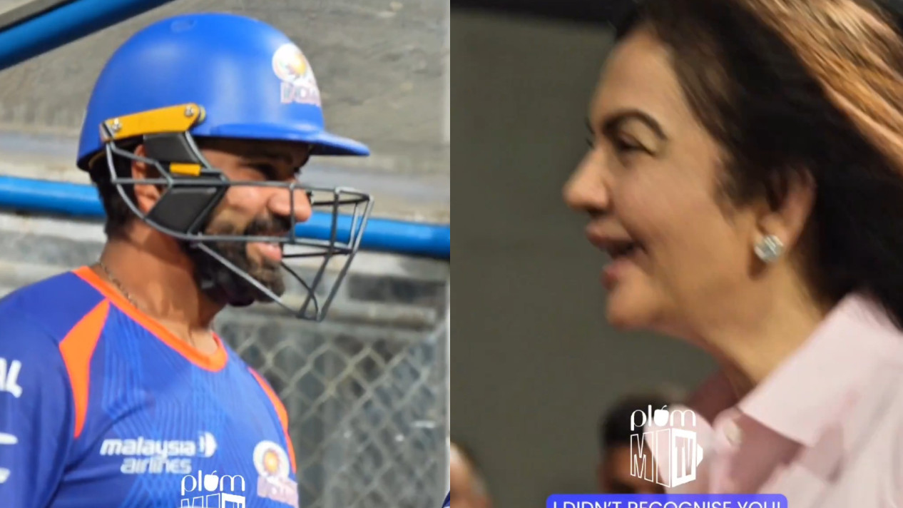 IPL 2026: WATCH- “You look like a young boy”- Nita Ambani compliments Rohit Sharma's fitness as she meets the MI squad