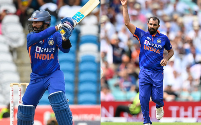 Dinesh Karthik and Mohammad Shami | Getty Images