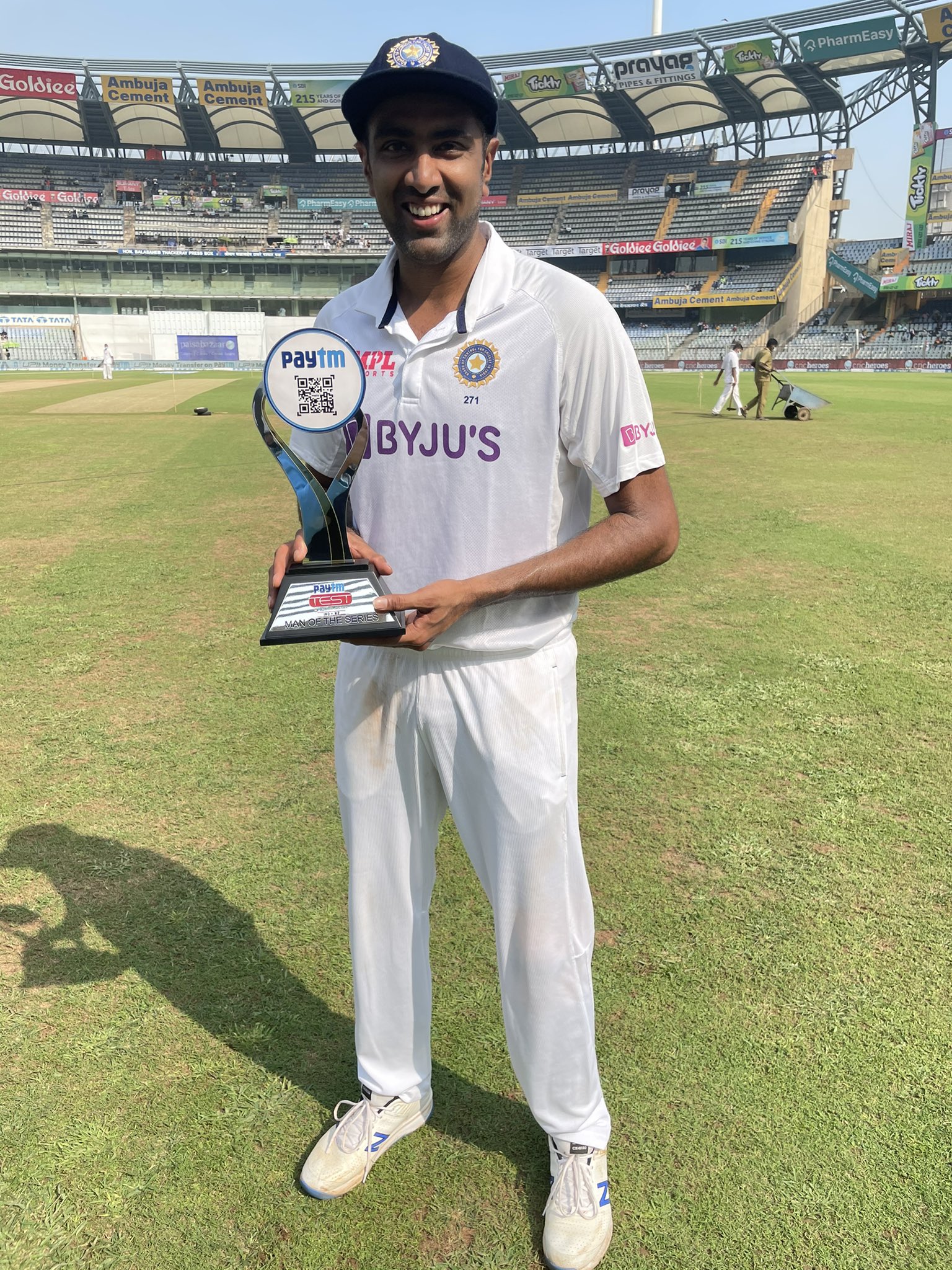 Ashwin was named the Man of the Series for his 14 wickets against New Zealand | BCCI