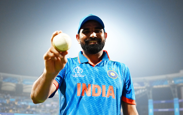 Mohammad Shami has 16 wickets in 4 matches for India in CWC 2023 | Getty