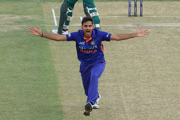 Bhuvneshwar Kumar registered best figures by an Indian against Pakistan in T20Is- 4/26 | Getty