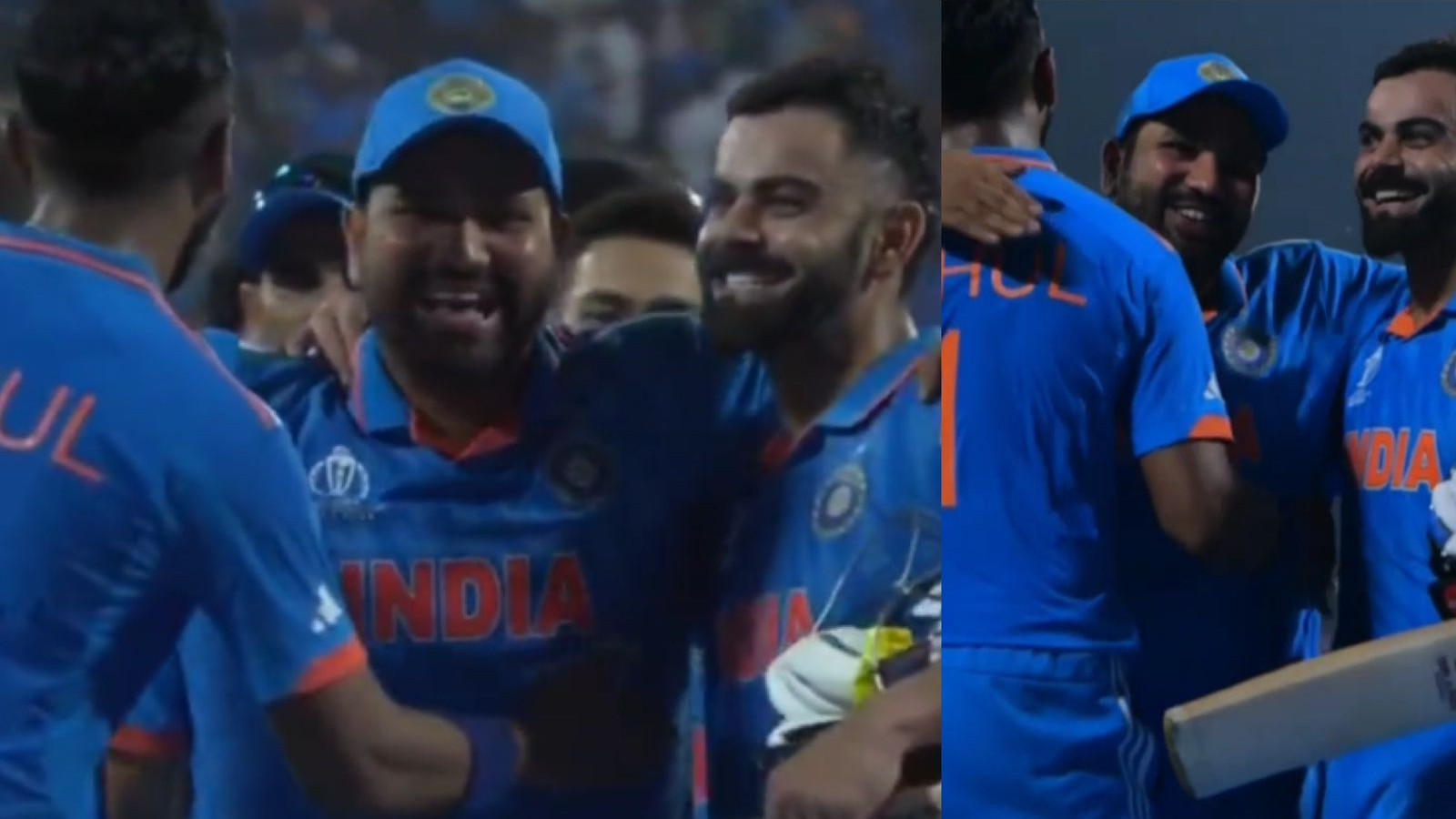 CWC 2023: WATCH - Rohit Sharma hugs Virat Kohli and KL Rahul after win over Bangladesh