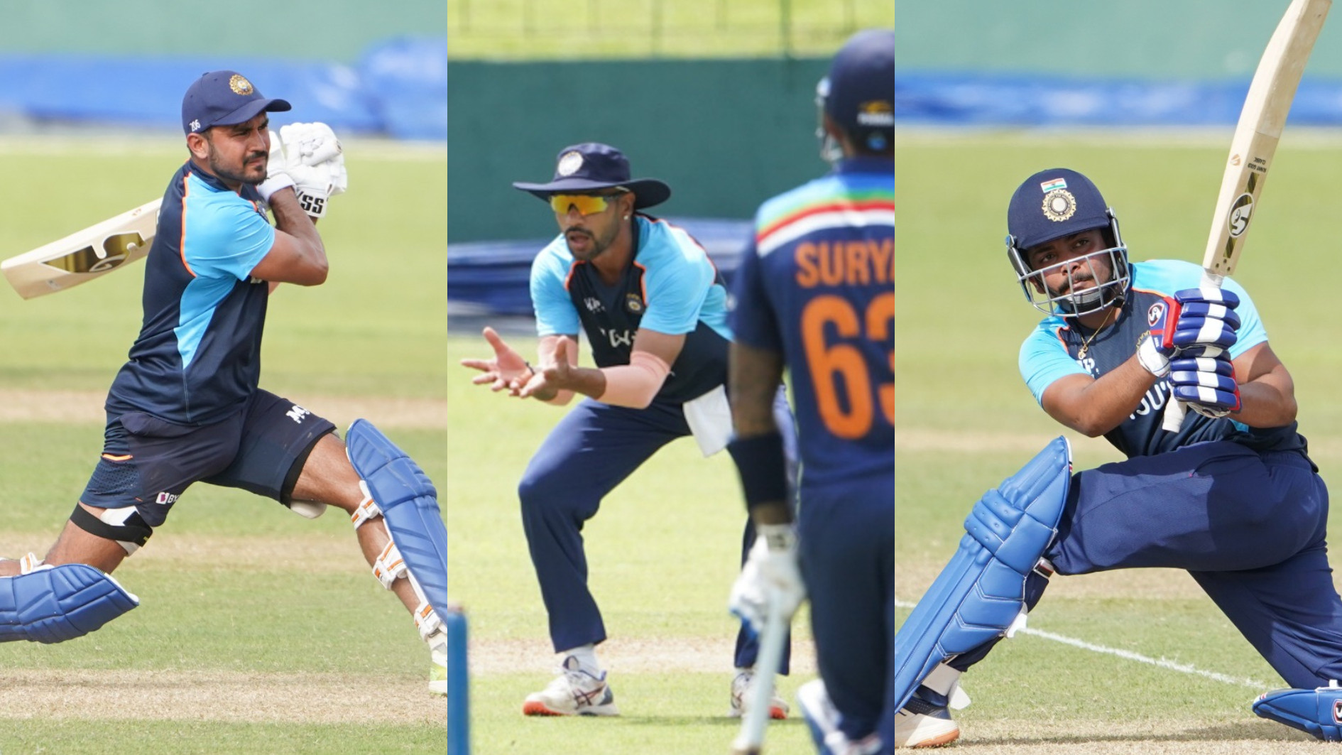 SL v IND 2021: PICS- Dhawan, Shaw, Pandey and Hardik in action during Team India's second intra-squad match