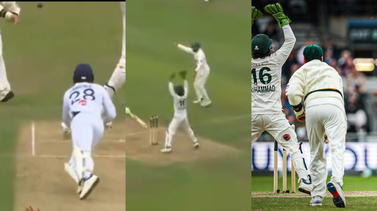 Rizwan's behind helped Lawrence get back in his crease leaving Agha frustrated | X
