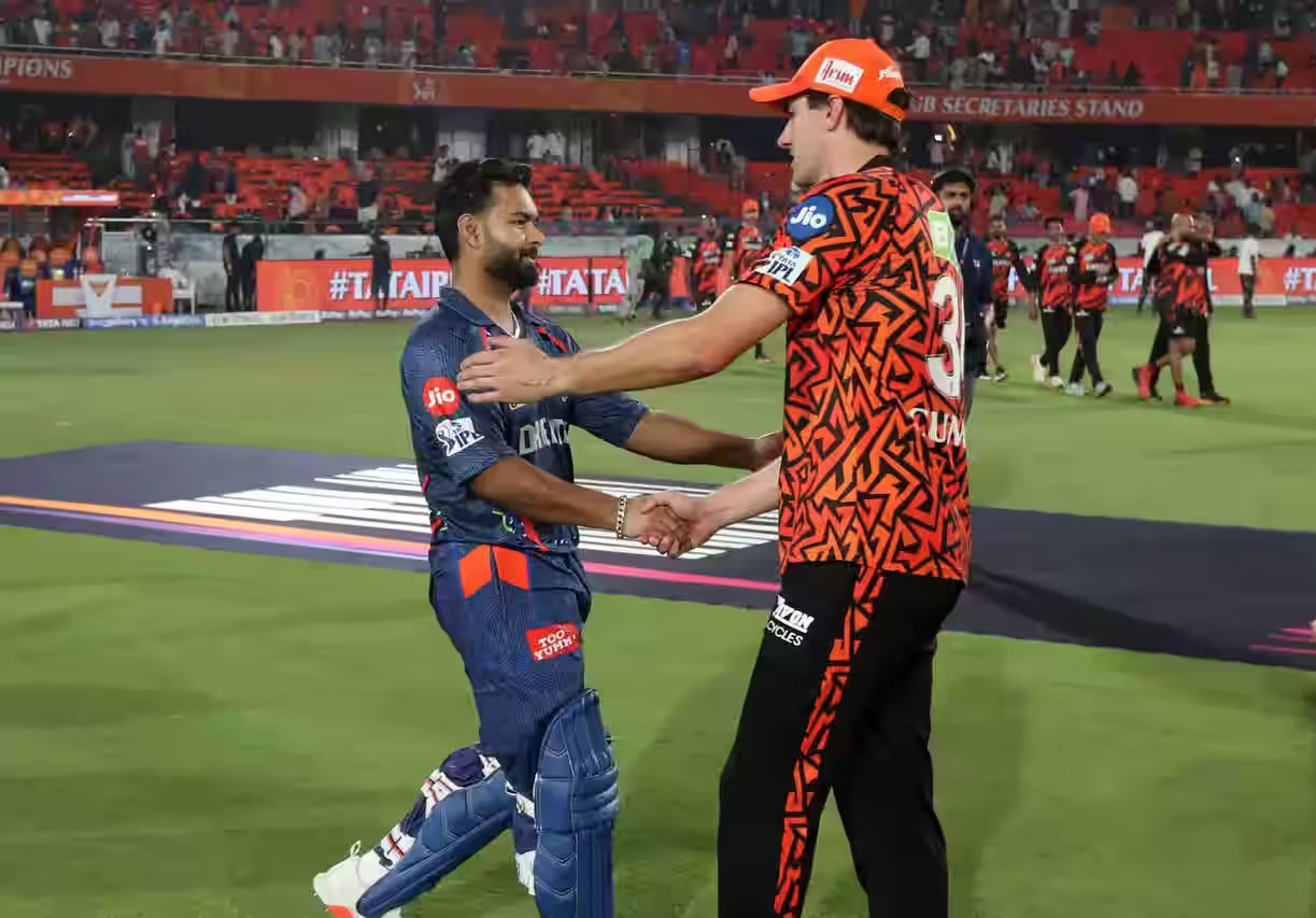Rishabh Pant and Pat Cummins shake hands after LSG defeated SRH | BCCI-IPL