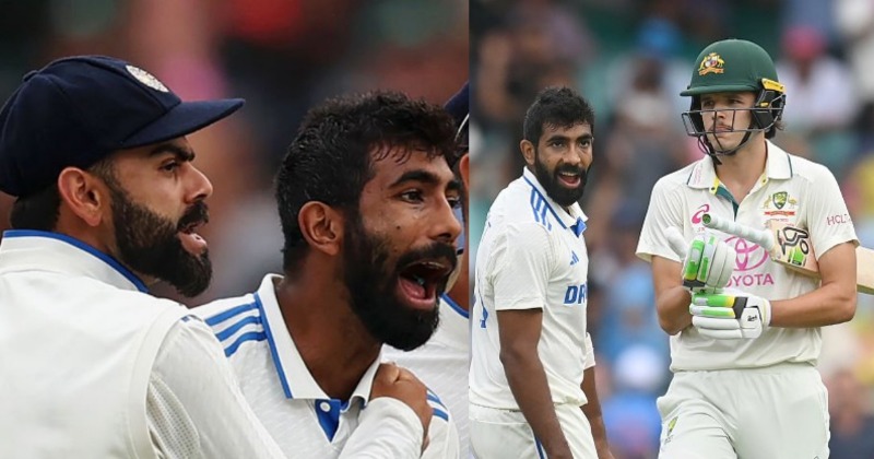 Bumrah and Kohli targetted Konstas in their wicket celebrations after teenager's banter | X 