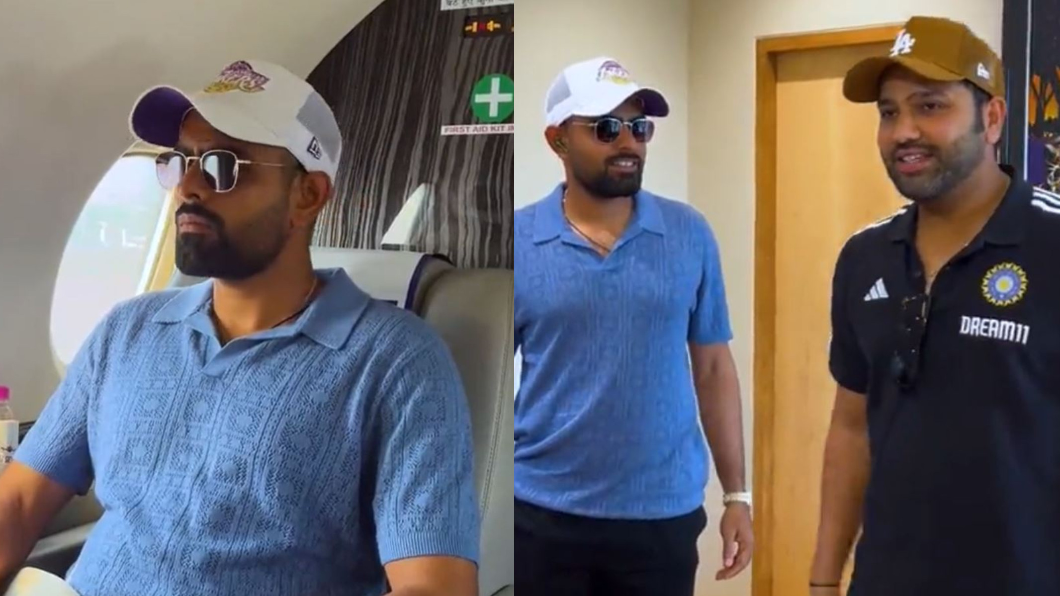 CWC 2023: WATCH- Babar Azam lands in Ahmedabad for Captains Day’ event; meets India’s Rohit Sharma