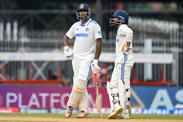 Jadeja and Ashwin have added 195* runs for seventh wicket at the end of day one | Getty