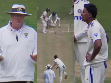 Tanush Kotian was left distraught after umpire refused to give Harris out | X