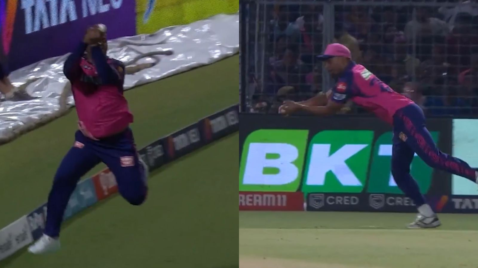 IPL 2023: WATCH - Shimron Hetmyer, Sandeep Sharma pluck stunning catchers to get rid of KKR openers