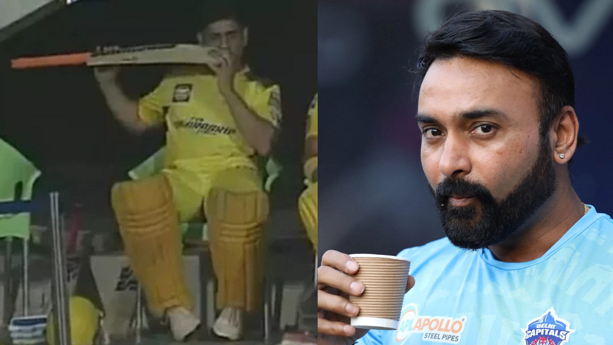IPL 2022: MS Dhoni pictured 'eating' his bat; Amit Mishra reveals the reason behind it
