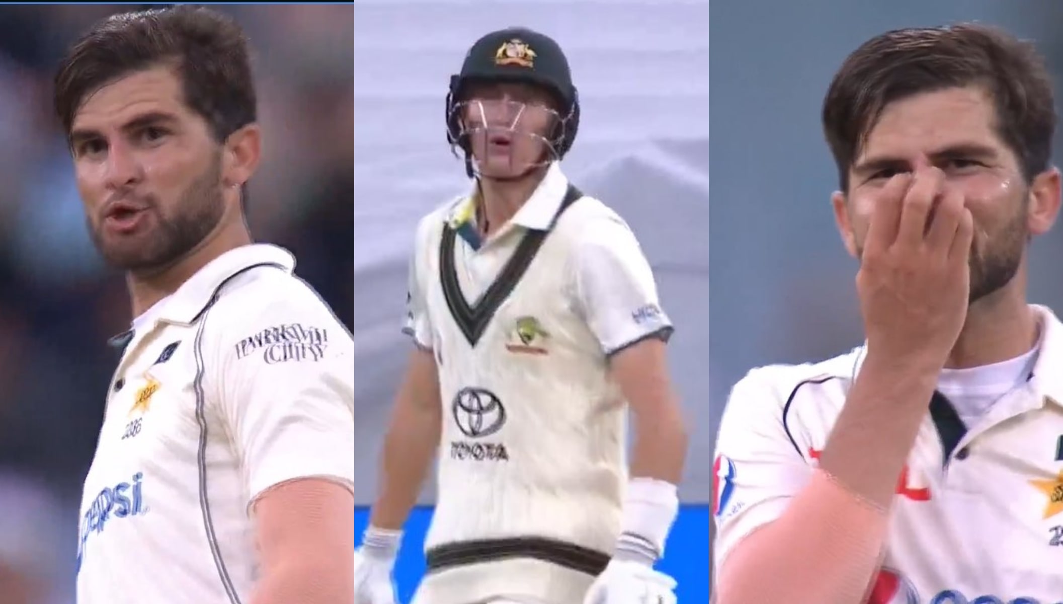 Shaheen Afridi and Marnus Labuschagne battled it out in middle | X