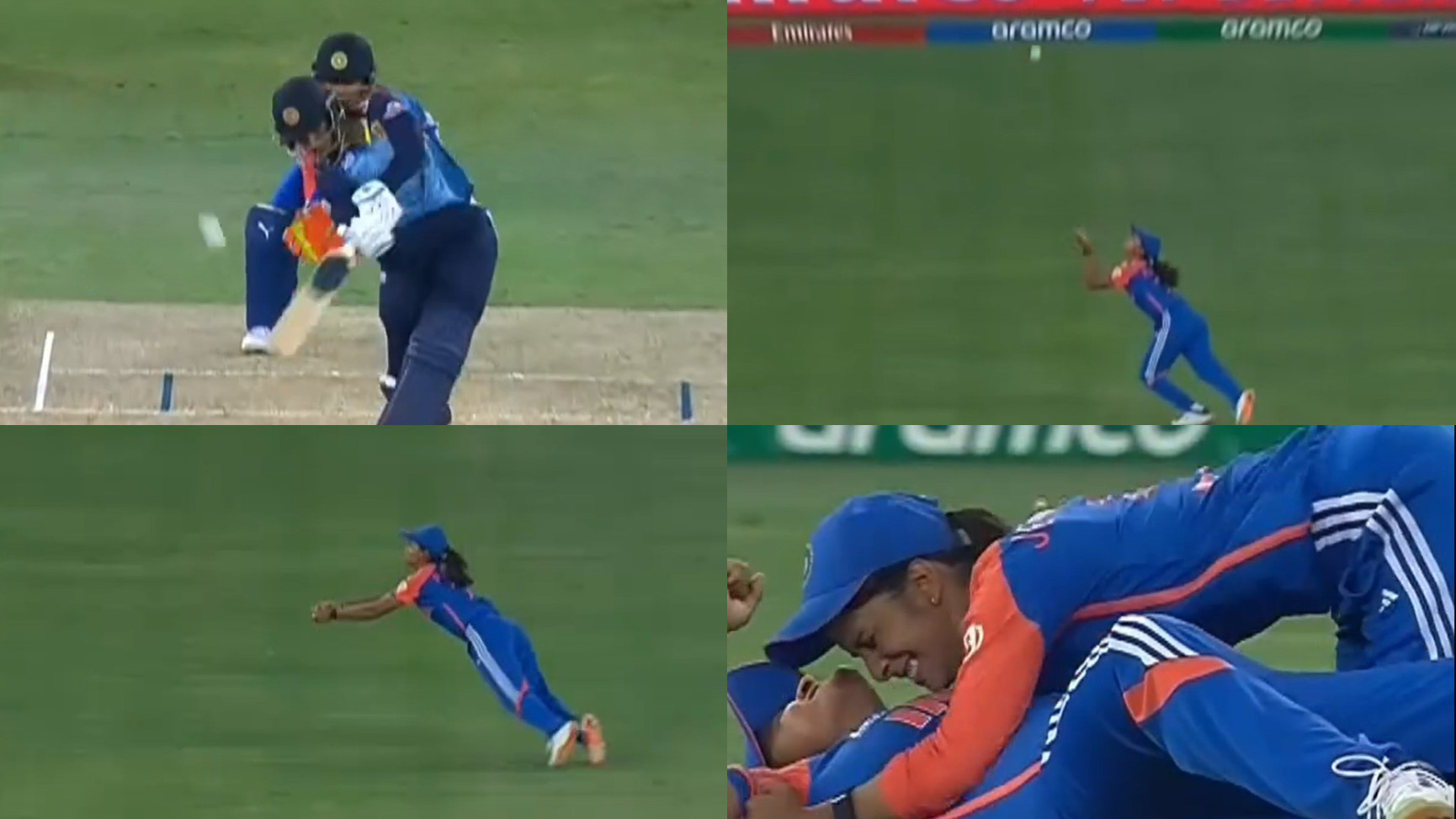 WATCH- Radha Yadav takes a screamer of a catch off Renuka Thakur in Women’s T20 World Cup 2024