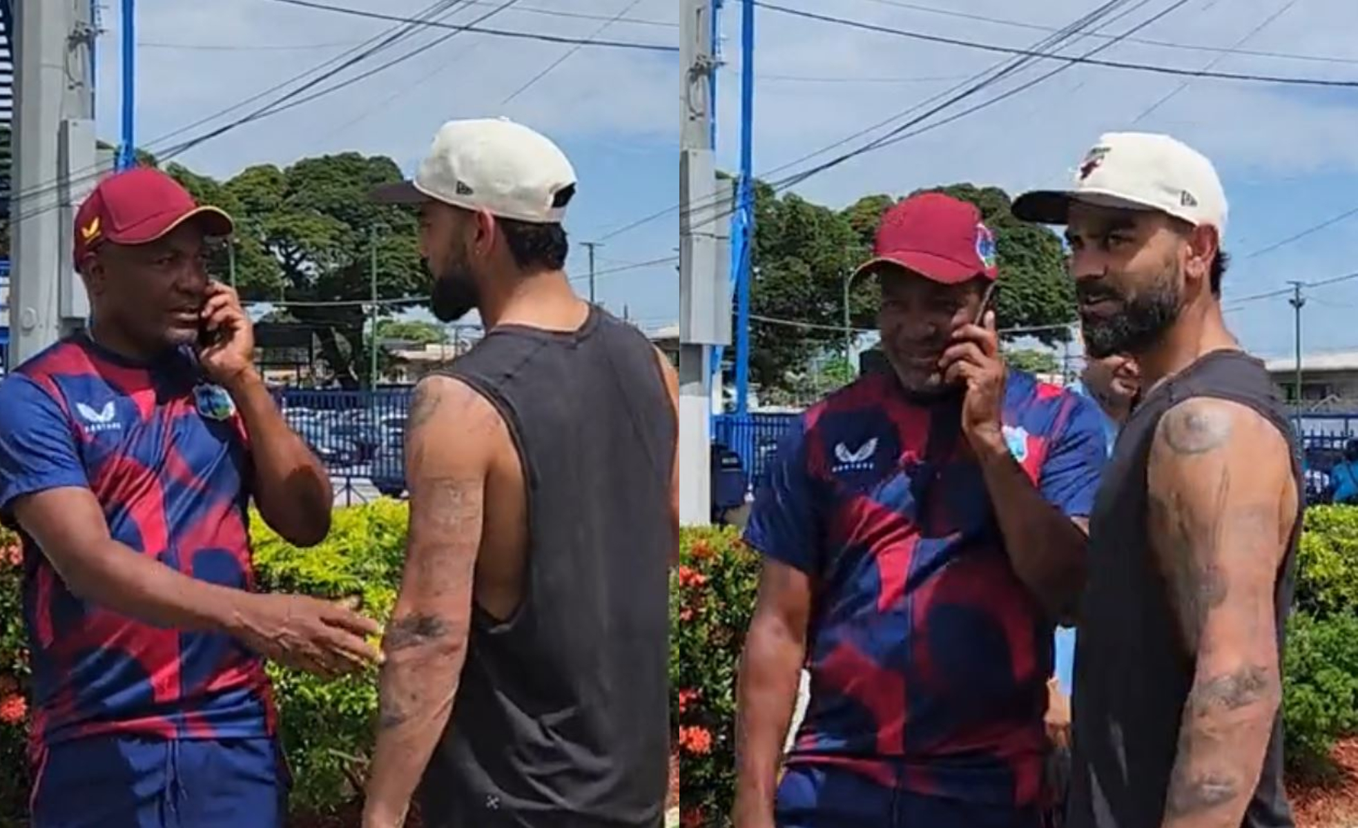 Brian Lara and Virat Kohli greeting one another | BCCI Twitter