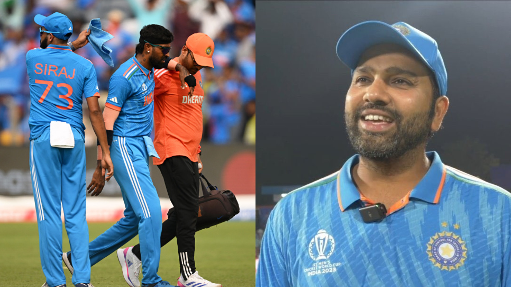 CWC 2023: “We'll see how he pulls up”- Rohit Sharma gives update on Hardik Pandya’s injury