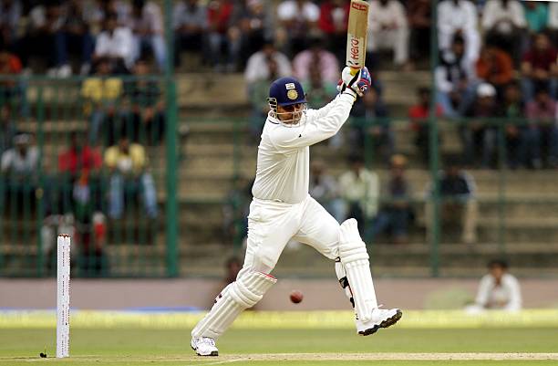 Virender Sehwag is the only Indian batsman to hit two triple hundreds in Test cricket. (photo - Getty) 
