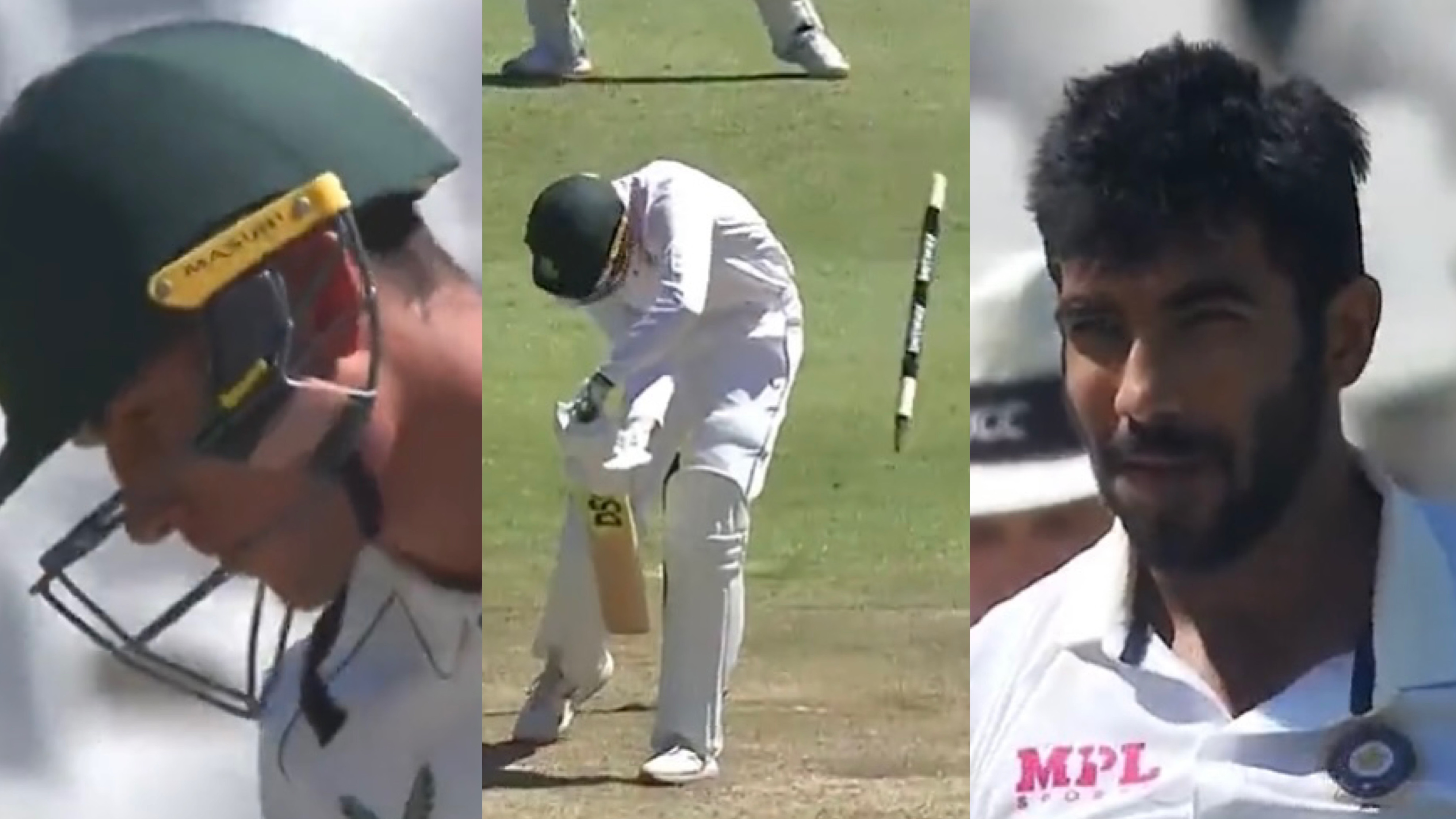 SA v IND 2021-22: WATCH - Jasprit Bumrah gives the cold stare to Marco Jansen after uprooting his stumps