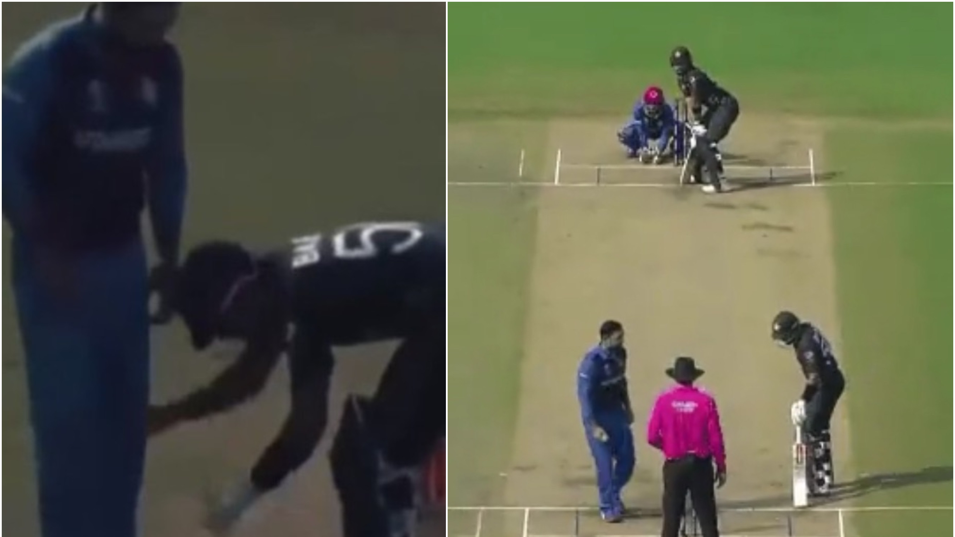 CWC 2023: WATCH – Babar stops Nabi from tying his shoe laces; Afghan veteran warns Pakistan skipper for leaving crease early