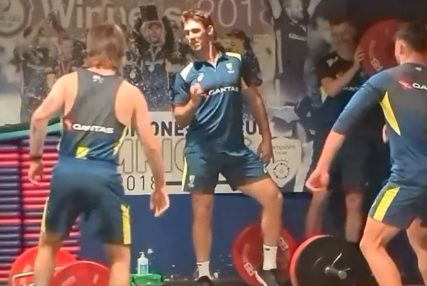 Australian players dancing at the gym | Instagram 