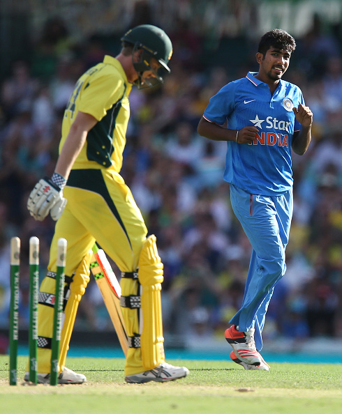 Jasprit Bumrah on his India debut on January 23, 2016 | Getty