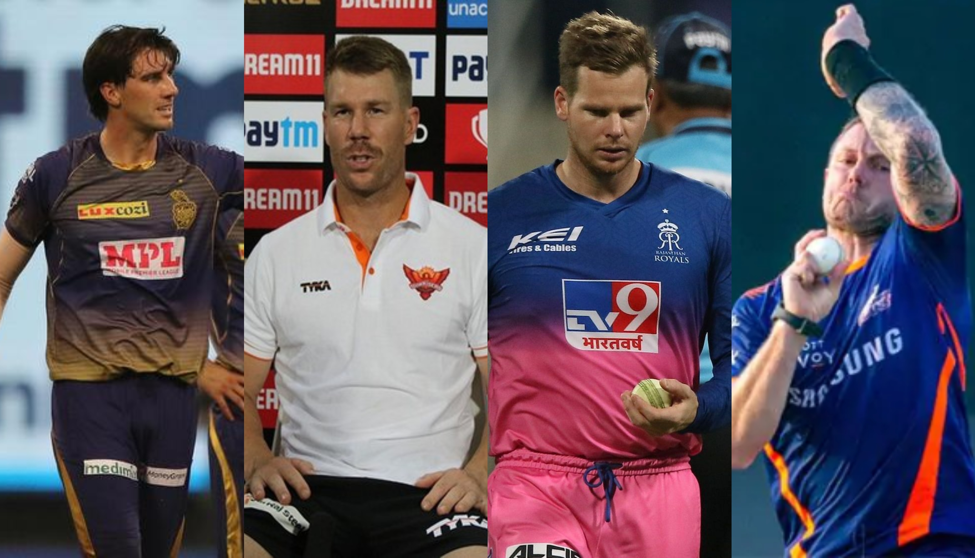 Steve Smith David Warner, Pat Cummins, Josh Hazlewood and James Pattinson among top Australians playing IPL 13 | Twitter/ANI