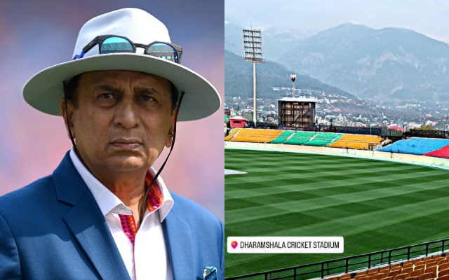 Sunil Gavaskar and Dharamshala Stadium | Getty Images/X