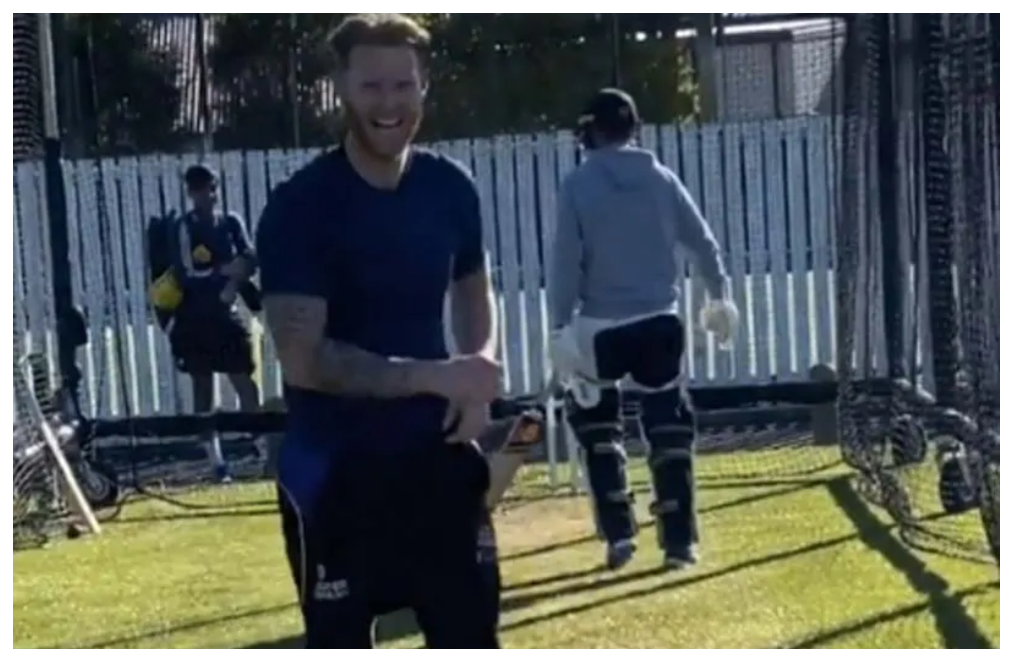 Ben Stokes returned to the training ground | Screengrab